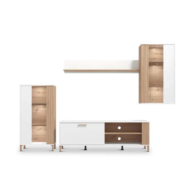 BASTIA WALLUNIT ARTSN OAK+WHT
