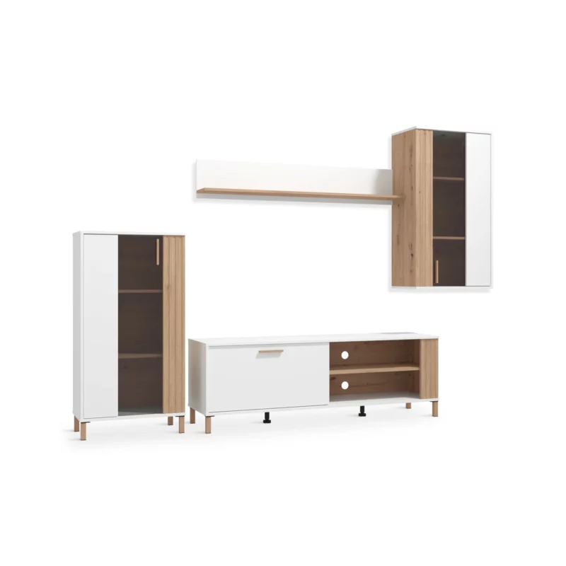 BASTIA WALLUNIT ARTSN OAK+WHT