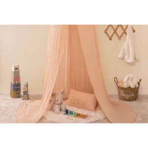 BROWN CTN GZE BED CANOPY