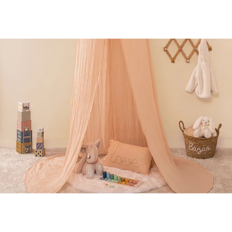 BROWN CTN GZE BED CANOPY