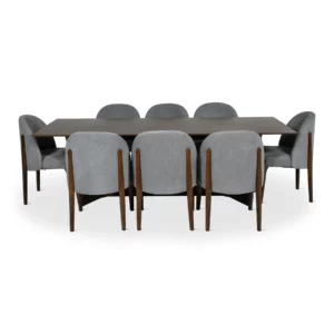 DINING SET 1+8 WALNUT+LUCA 11