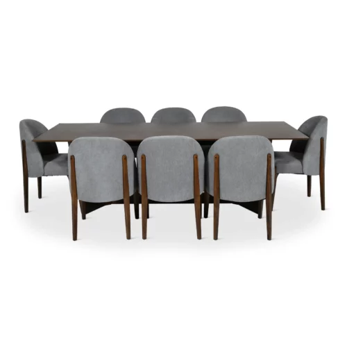 DINING SET 1+8 WALNUT+LUCA 11