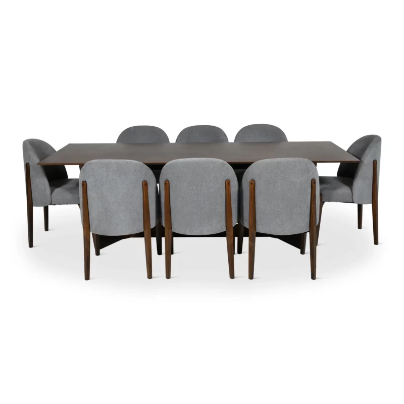 DINING SET 1+8 WALNUT+LUCA 11