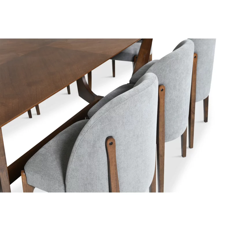 DINING SET 1+8 WALNUT+LUCA 11