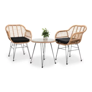 OUTDOOR LNG SET RATTAN NATURAL