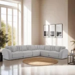 CARRIAGE Green Fabric Corner Sofa