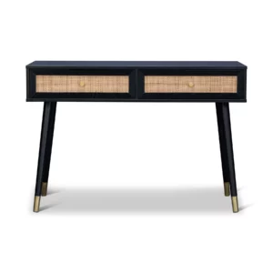 KL60253 CONSOLE BLACK+RATTAN #7536-1
