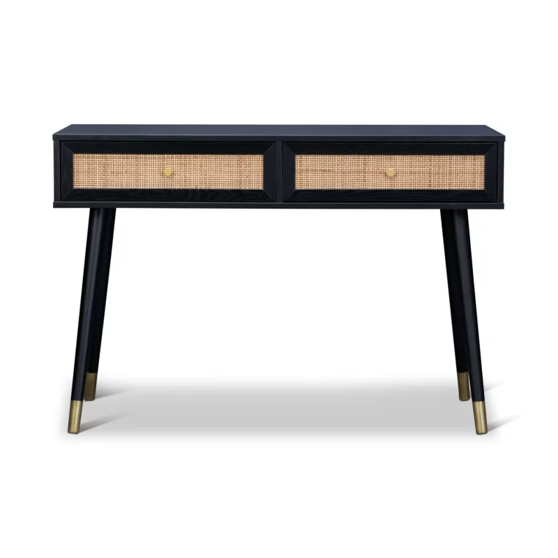 KL60253 CONSOLE BLACK+RATTAN #7536-1