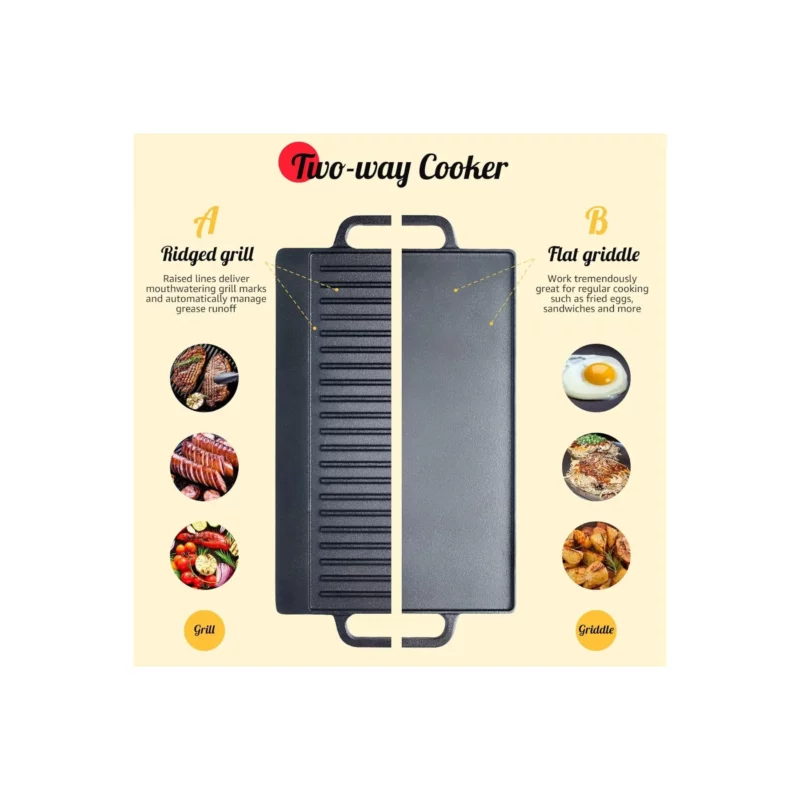 832187-4 ANK CAST-IRON GRIDDLE 46X28CM