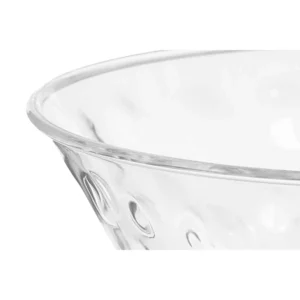 PLASTIC BOWL DOTS 15CM TRANSPA