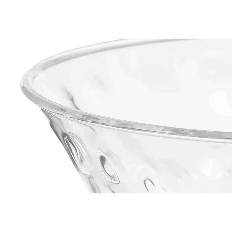 PLASTIC BOWL DOTS 15CM TRANSPA