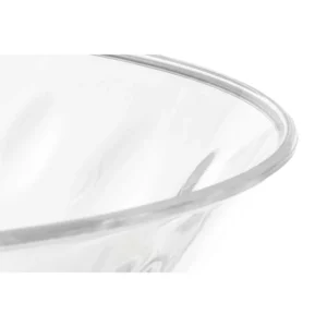 PLASTIC BOWL DOTS 28CM TRANSPA