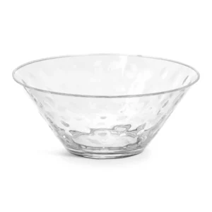 PLASTIC BOWL DOTS 28CM TRANSPA