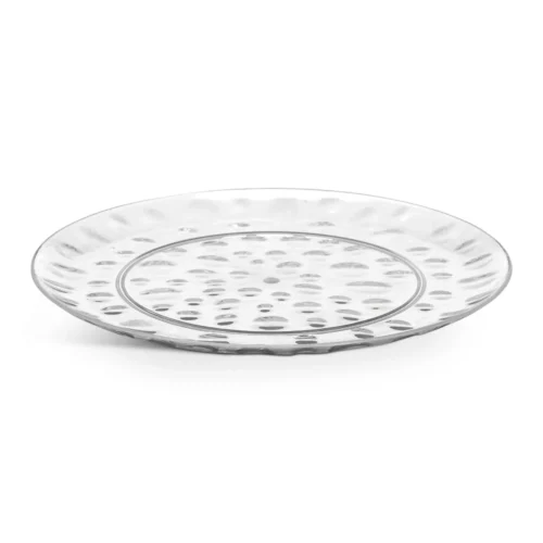 PLASTIC DINNER PLATE DOTS 30CM