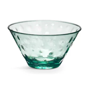 PLASTIC BOWL DOTS 15CM GREEN