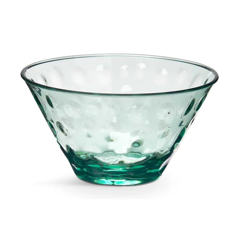 PLASTIC BOWL DOTS 15CM GREEN