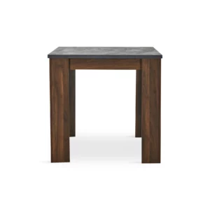 DINING TABLE MRBL BLK+WLNT LEG