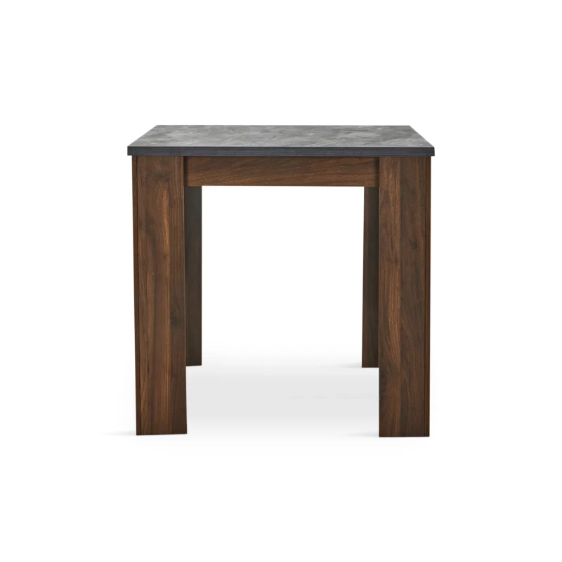 DINING TABLE MRBL BLK+WLNT LEG