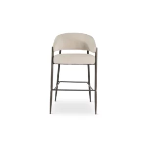 DX-2569HG-RAVEN22-2 BAR STOOL OFF-WHITE FABRIC