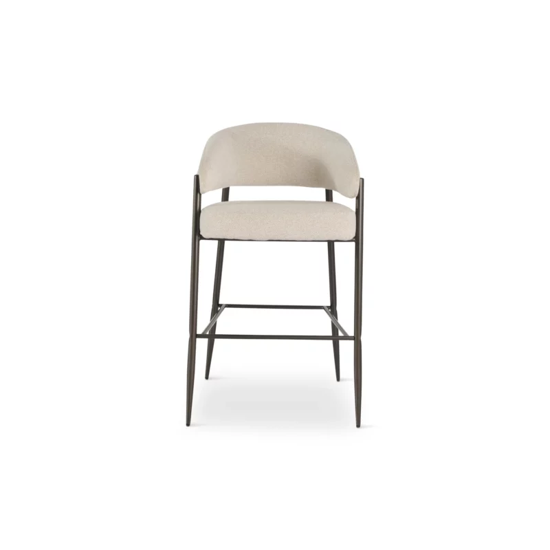 DX-2569HG-RAVEN22-2 BAR STOOL OFF-WHITE FABRIC