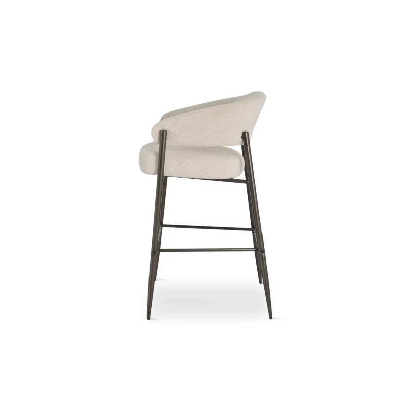DX-2569HG-RAVEN22-4 BAR STOOL OFF-WHITE FABRIC