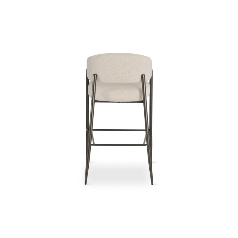 DX-2569HG-RAVEN22-6 BAR STOOL OFF-WHITE FABRIC