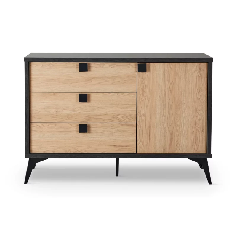 DRESSER NATURAL OAK+BLACK OAK