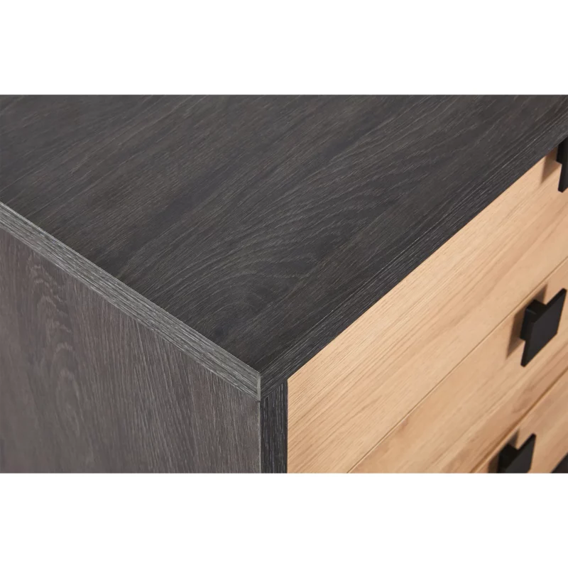 DRESSER NATURAL OAK+BLACK OAK