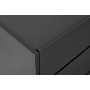 PEARLEX Dark Grey Wood Effect TV Stand