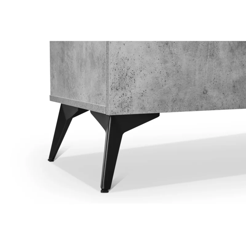 DAZZLI Cement and Blak Oak Finish TV Stand