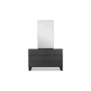 DRESSER+MIRROR MATT GREY+BLK L
