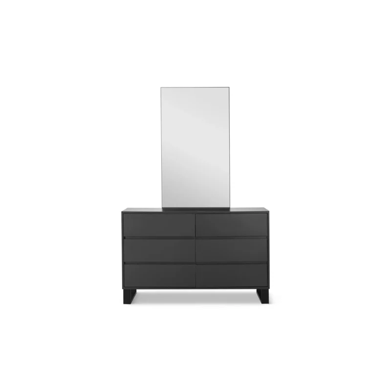DRESSER+MIRROR MATT GREY+BLK L