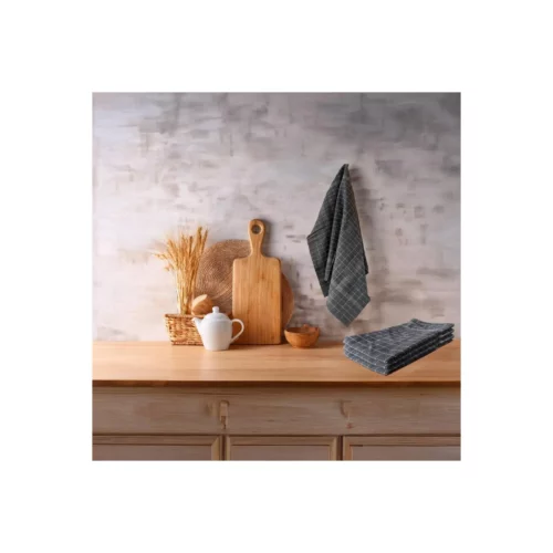 SOHO KITCHEN TOWELS GREY 4PCS