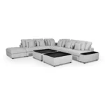 CARRIAGE Green Fabric Corner Sofa