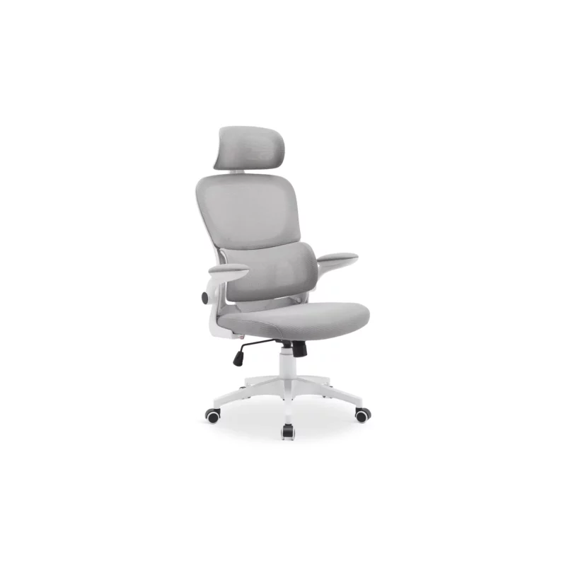 OFFICE CHAIR WHITE-GREY MESH