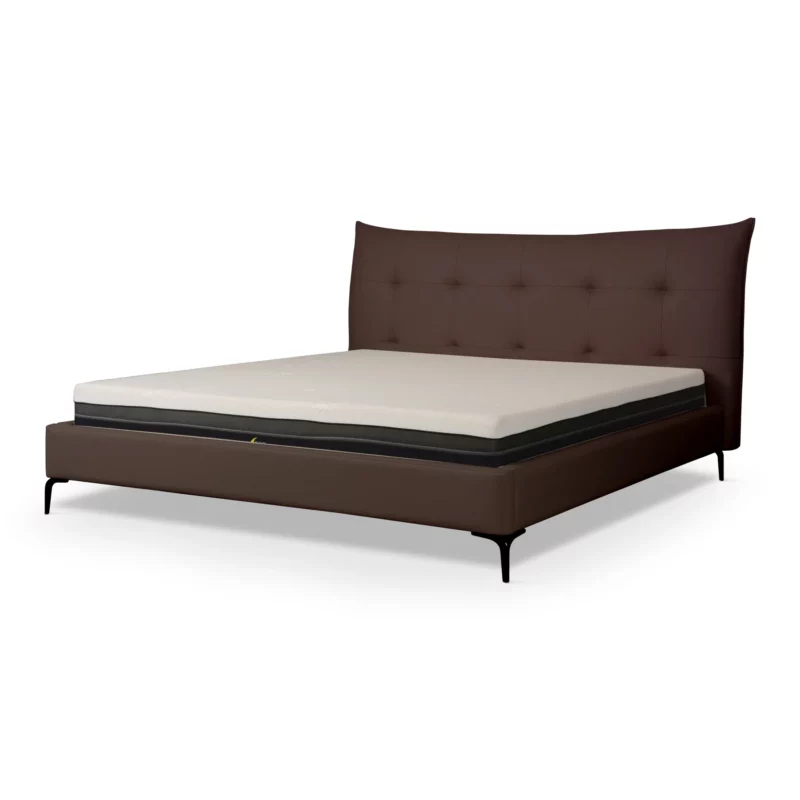 MB-B029-G28-3 MORGON Brown PU Leather Bed