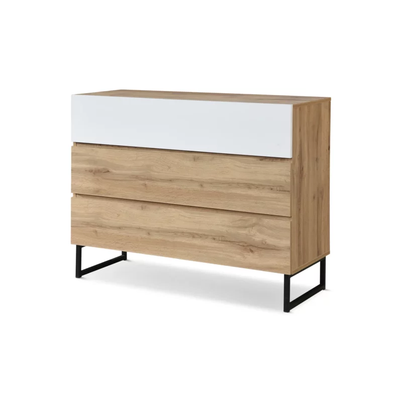 CHEST 3DR WOTAN OAK+AMC WHITE