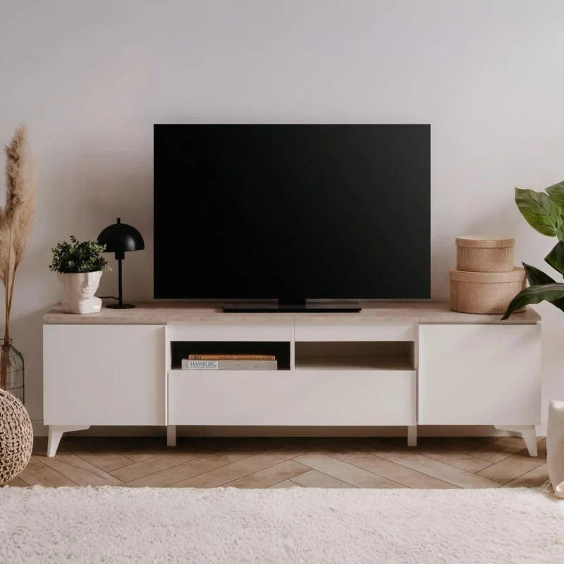 BETRIX White TV Stand