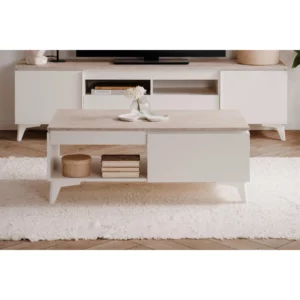 BERTRIX55C COFE TBL SANDST+WHT