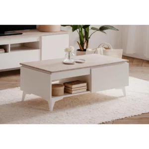 BERTRIX55C COFE TBL SANDST+WHT