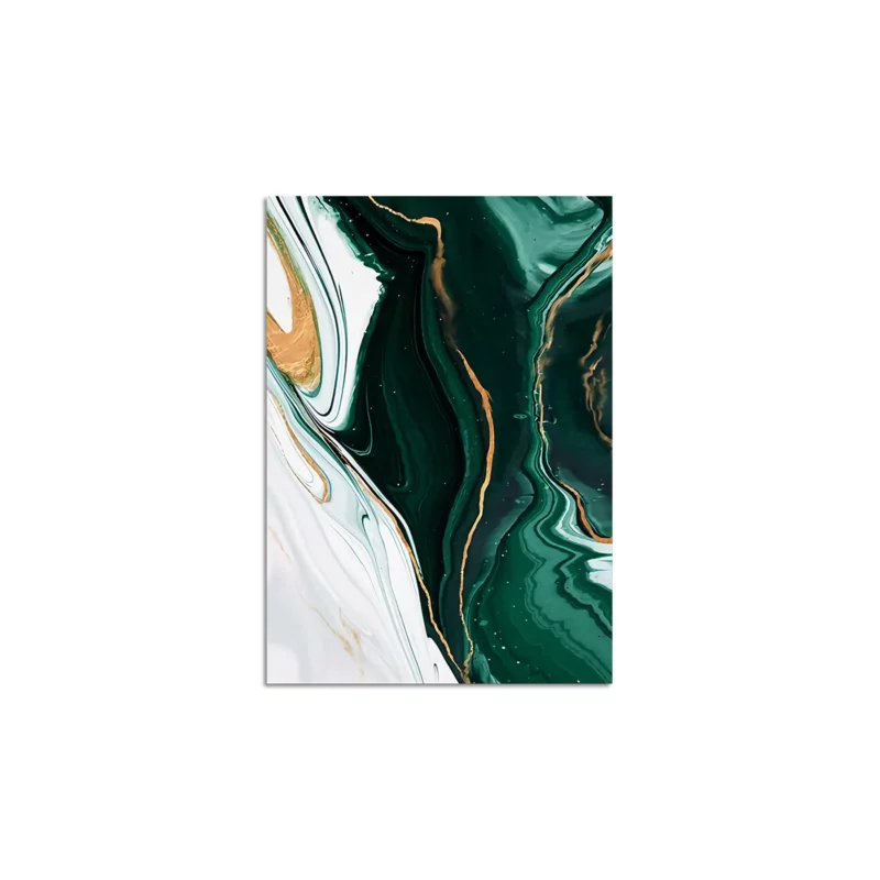 MARBLE GREEN ABSTRACT PAINTING