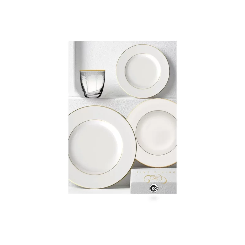 XM GOLD RIM DESSERT PLATE 20CM