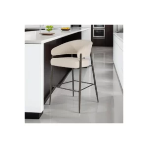 DX-2569HG-RAVEN22 BAR STOOL OFF-WHITE FABRIC