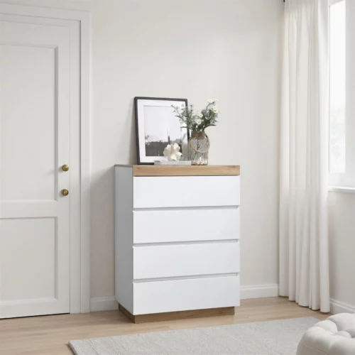 CHEST 4DR WOTAN OAK+AMC WHT