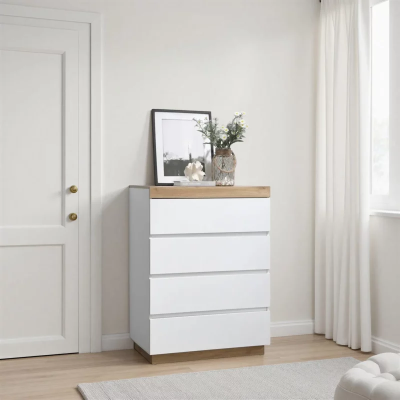 CHEST 4DR WOTAN OAK+AMC WHT