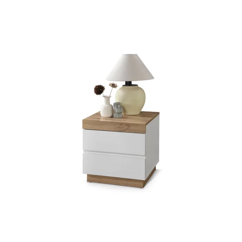 RZ-1002-NS-WHITE JAROM Wotan Oak Effect Night Stand