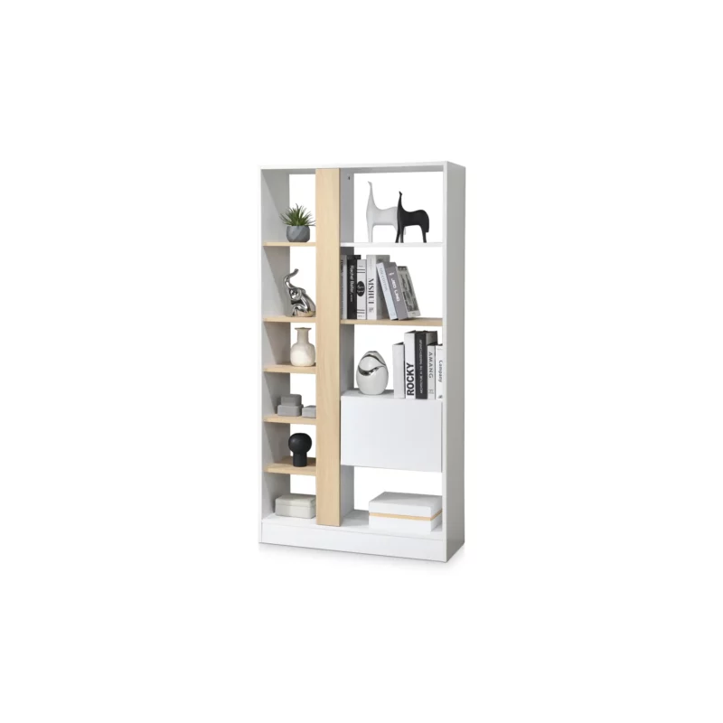 BOOKCASE 7487+AMC WHITE 3D