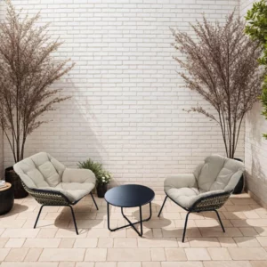 OUTDOOR SET 1S+1S+CT RATTAN+BG