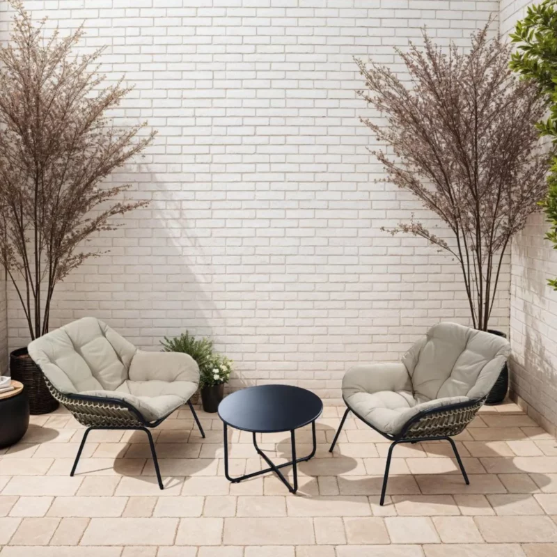 OUTDOOR SET 1S+1S+CT RATTAN+BG