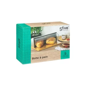103601-2 BREAD BOX INOX+BAMBOU